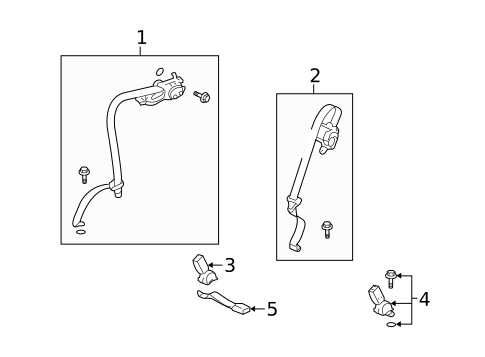 Rear Seat Belts for 2007 Acura RDX #0