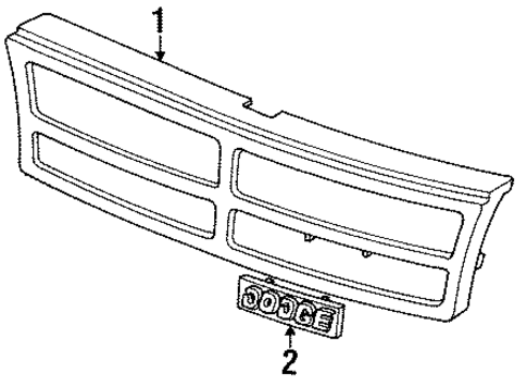Grille & Components for 1990 Dodge Monaco #0