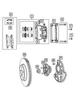1BP03485AA - Brakes: Disc Brake Caliper Assembly, Bproauto, Left for Mopar Image