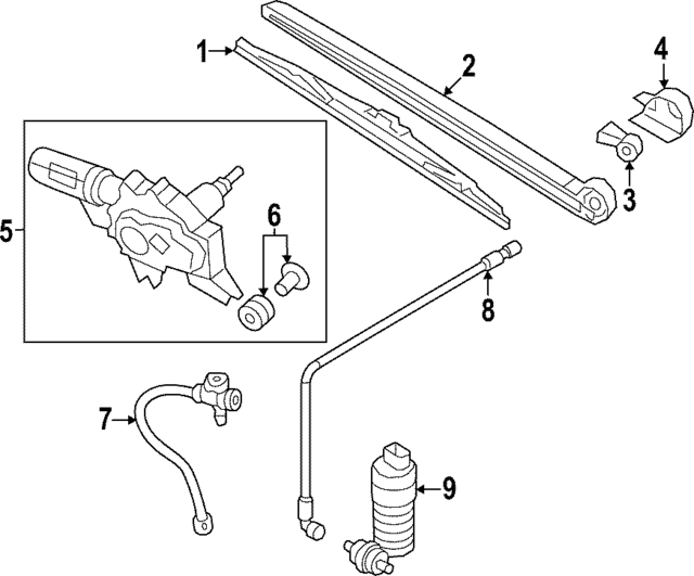 89A955425 - Electrical: Rear Blade for Audi Image