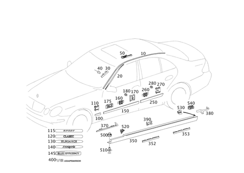 Outside Attachment Parts for 2006 Mercedes-Benz E320 #0