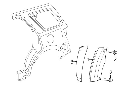 Exterior Trim - Quarter Panel for 2009 Mazda Tribute #0