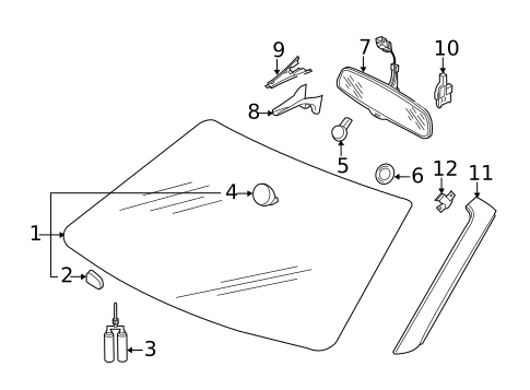 Glass - Lift Gate for 2010 Audi A5 Quattro #0