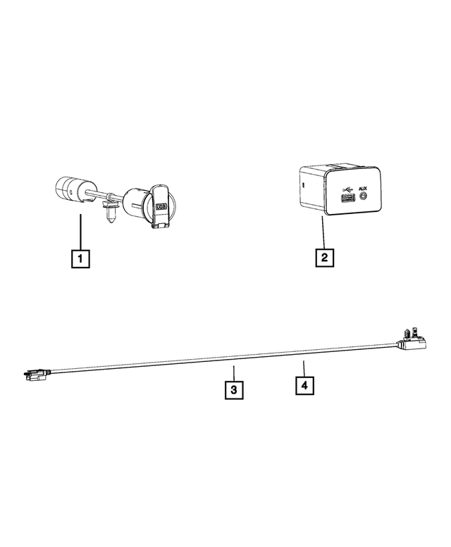 68158773AC - Electrical: Usb Cable for Mopar Image image
