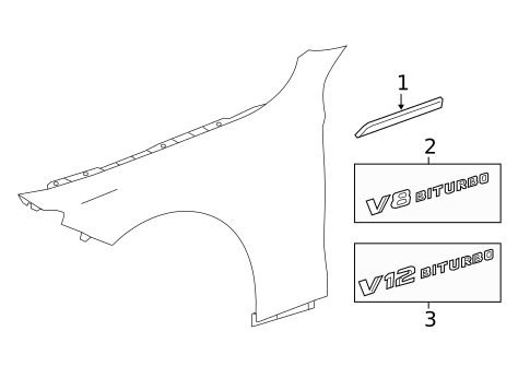 Exterior Trim - Fender for 2019 Mercedes-Benz S63 AMG #1