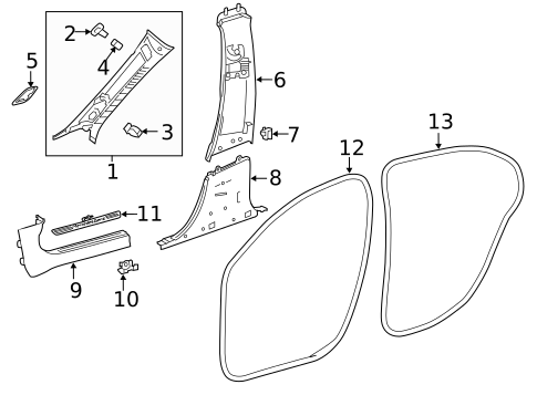 Interior Trim - Pillars for 2022 Mercedes-Benz A 35 AMG&reg; #0