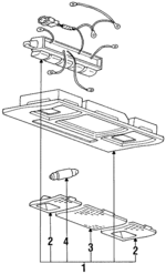 9280023000BP - : 1991-1993 Hyundai Scoupe - Overhead Lamp for Hyundai: Scoupe Image