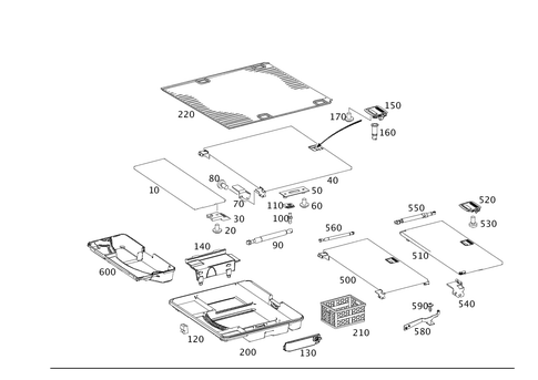 Load Compartment Floor for 1996 Mercedes-Benz E320 #0