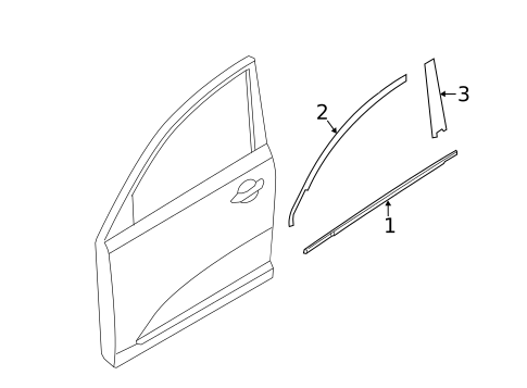 Exterior Trim - Front Door for 2012 Kia Sportage #0