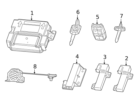 Keyless Entry Components for 2021 Ram 2500 #0