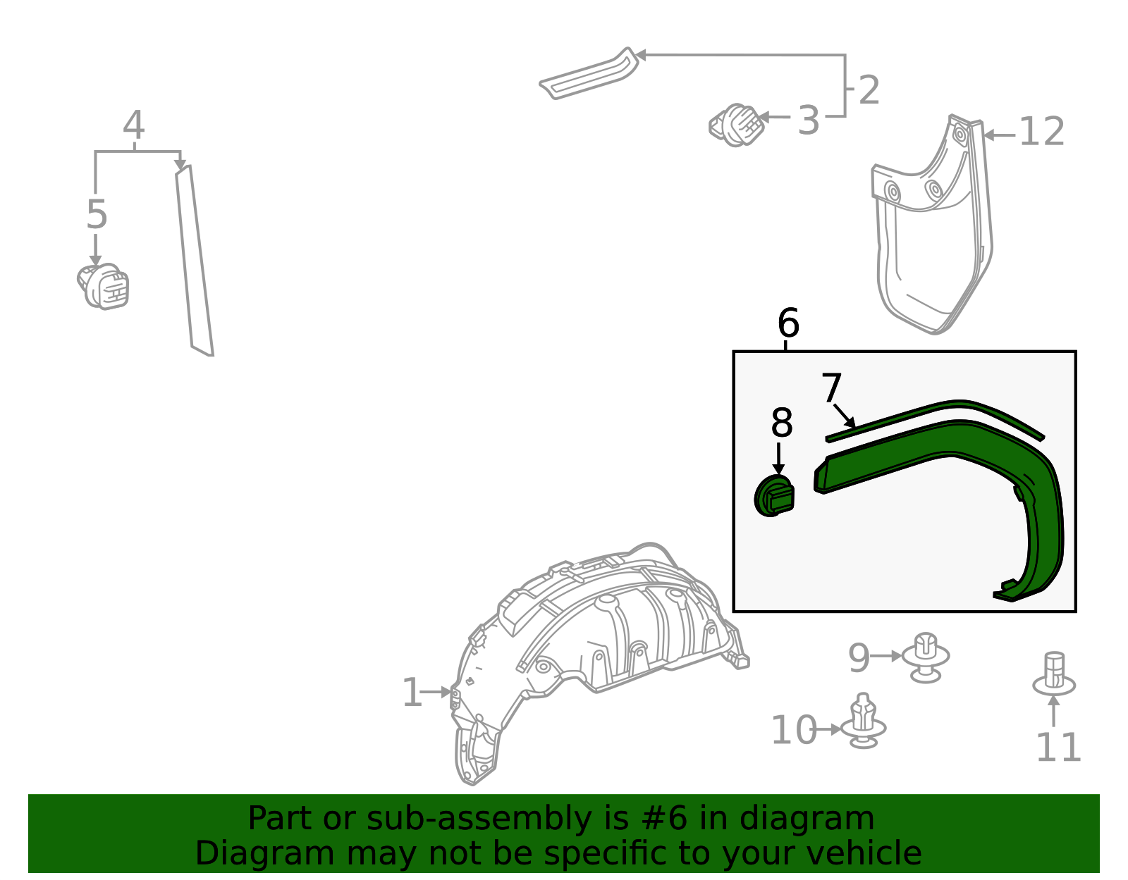 75606-60170 - Wheel Opening Molding 2024-2025 Toyota Land Cruiser