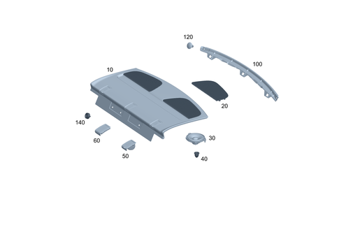 Rear Shelf/Rear Window Roller Blind for 2024 Mercedes-Benz EQE 500 #0