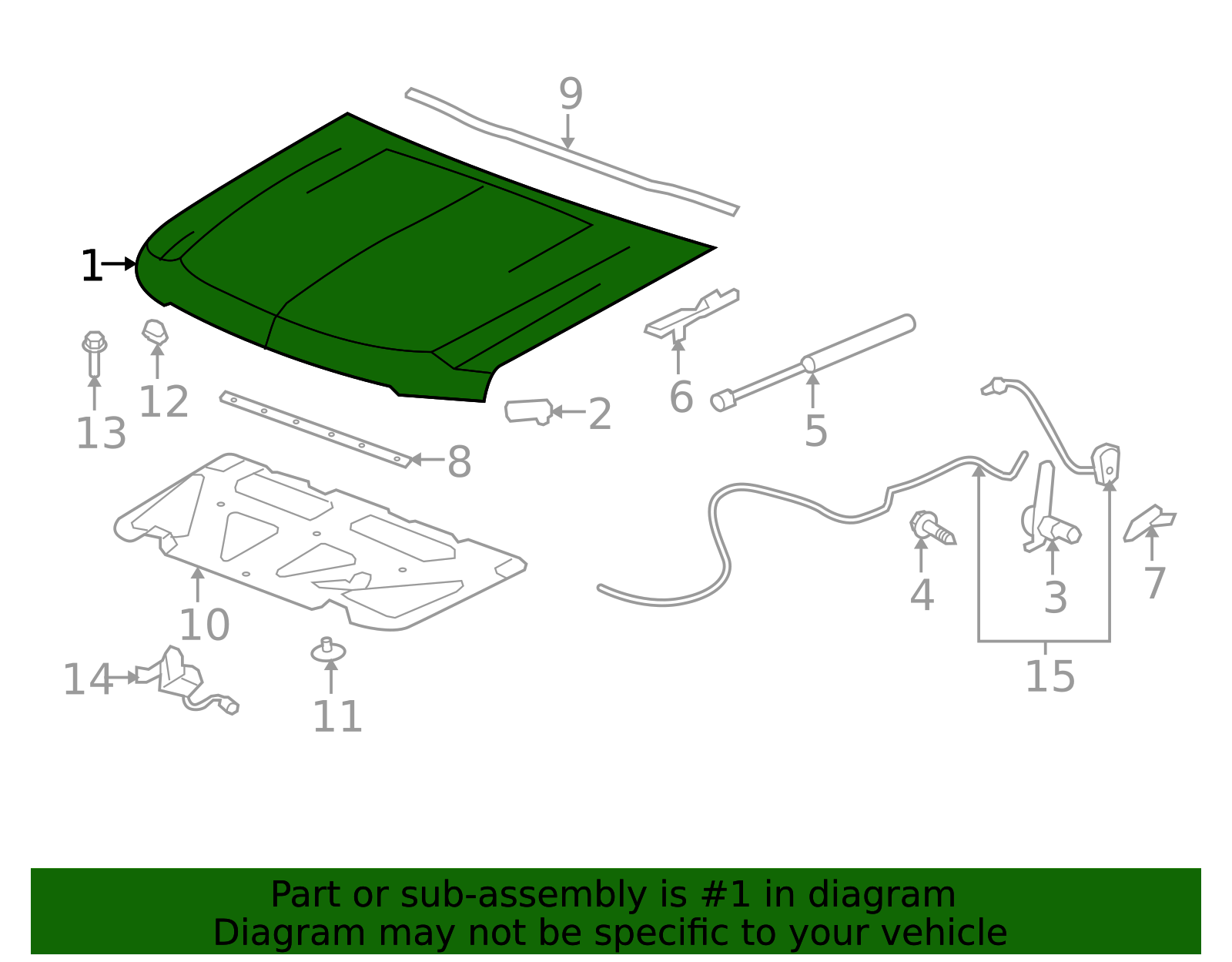 2007-2014 Chevrolet Hood 15939876 | TascaParts.com