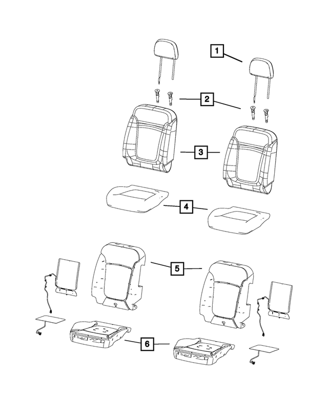 1RL05DX9AA - Interior Trim: Headrest Sleeve, Locking for Mopar Image