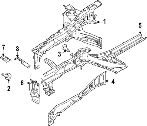 Structural Components & Rails for 2023 Kia Niro EV #0