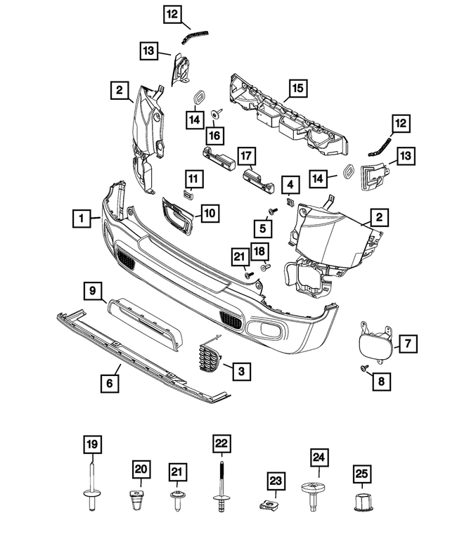 6AE88LXHAA - Frame, Bumper and Fascia: Rear Fascia for Mopar Image