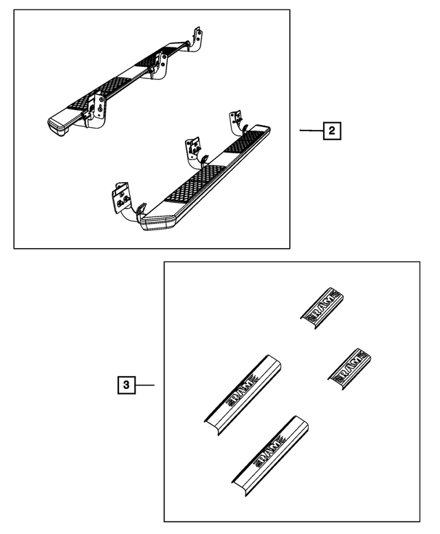 68087746AC - : Cab Running Board Kit for Mopar Image