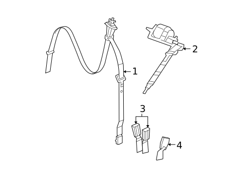 Rear Seat Belts for 2019 Dodge Grand Caravan #0