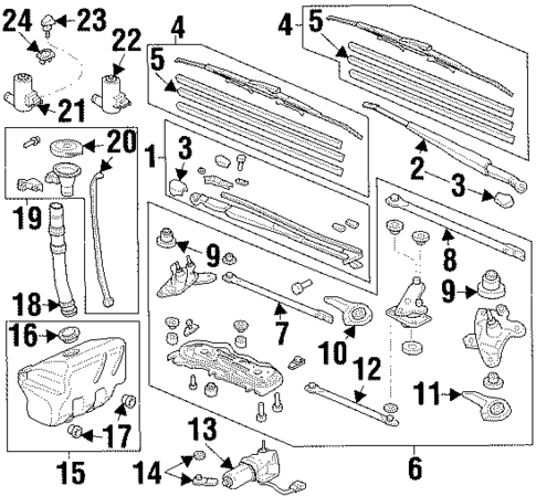 Wiper & Washer Components for 1998 Isuzu Oasis #0