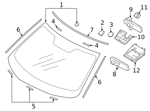 Glass - Windshield for 2025 Mitsubishi Eclipse Cross #0