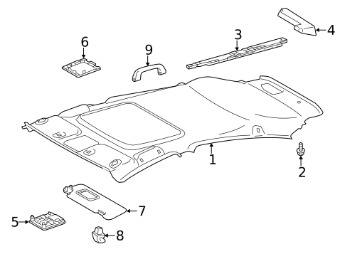 Interior Trim - Roof for 2017 Toyota Prius C #0