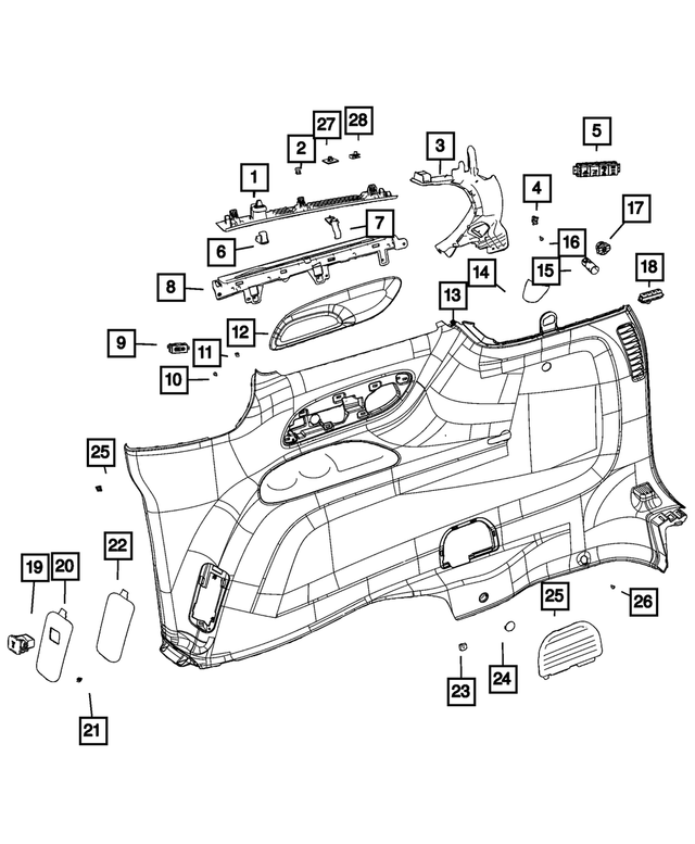 7EG92PD2AA - Interior Trim: Headliner Molding for Mopar Image image