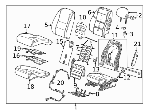 Driver Seat Components for 2015 Chevrolet Impala #0