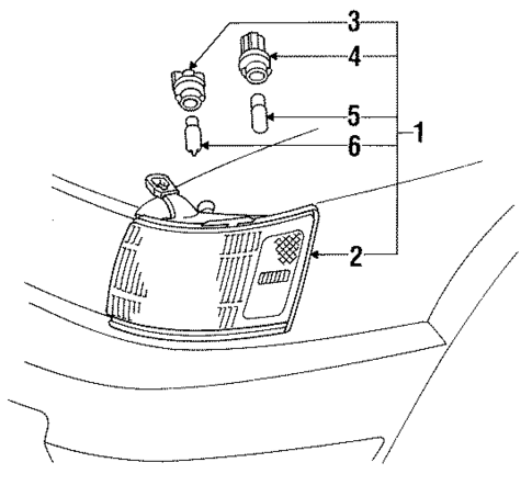 Side Marker Lamps for 1991 Lexus ES250 #0
