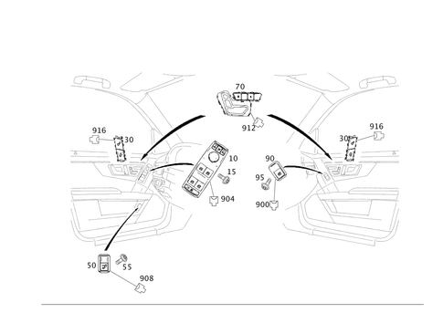 Switch in Front Door Trim for 2014 Mercedes-Benz GLK250 #0