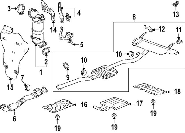 26339283 - : Muffler &amp; Pipe for Chevrolet: Equinox | GMC: Terrain Image
