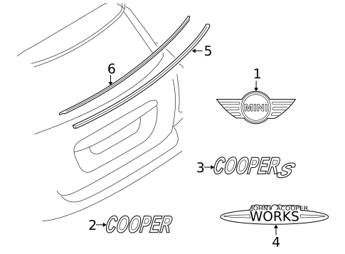 Exterior Trim - Lift Gate for 2012 Mini Cooper #0