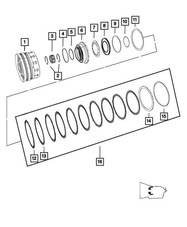 52107955AA - NAG1; W5A580; 5-Speed; Automatic Transmission: Snap Ring for Mopar Image