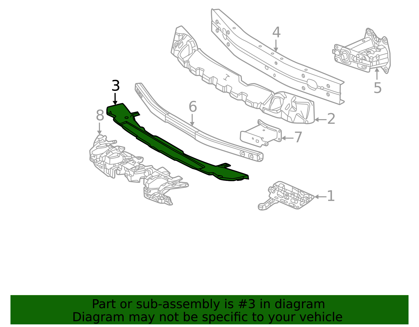 Sofia４点 2023-2025 Toyota bZ4X Bumper Impact Absorber 52618-42100 | Toyota