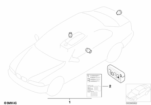 Master Key Locking / Key for 2005 BMW 750i #1