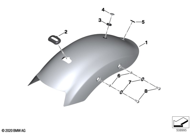 51142328447 - Frame and Mounting Parts: Badge for BMW-Motorrad Image