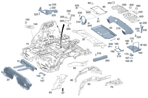 Rear-End Floor for 2017 Mercedes-Benz GLC43 AMG #0