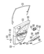 6QY714X9AC - : Rear Door Trim Panel Assembly, Left for Dodge: Charger Image