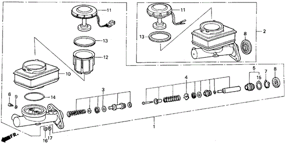Brake Master Cylinder (Non ALB) for 1987 Acura Legend #0