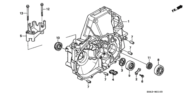 MT Clutch Housing for 2001 Honda Accord #0