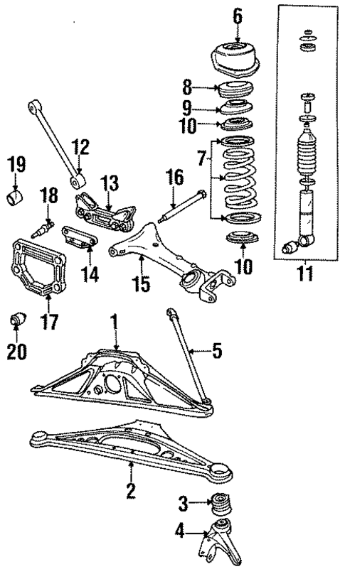 Rear Suspension for 1995 Jaguar XJ12 #1