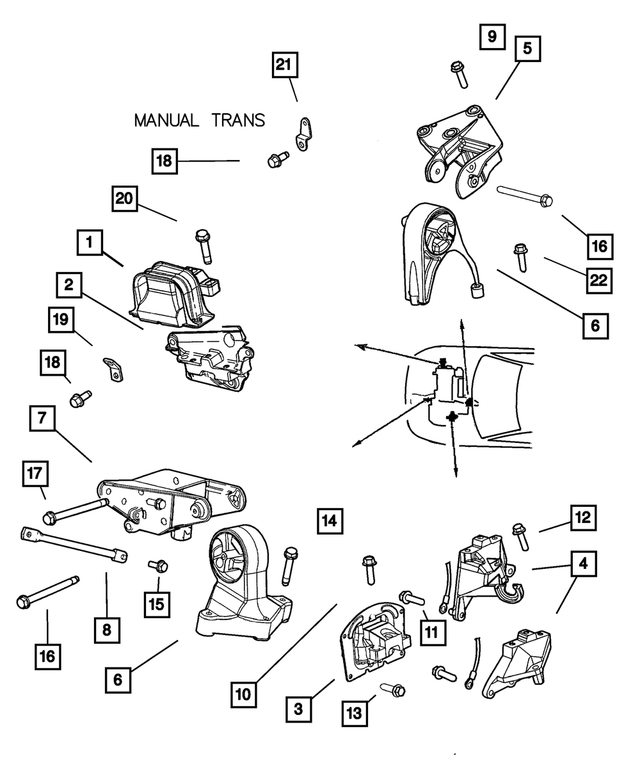 4573773 - Engine Mounting: Engine Mount Support for Mopar Image image