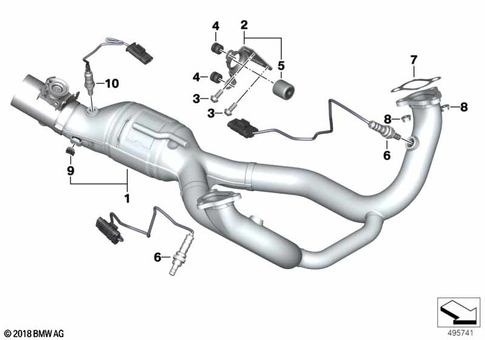 Exhaust System Parts with Mounts for 2021 BMW-Motorrad R 1250 RT #2