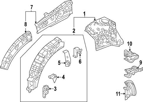 Structural Components & Rails for 2023 Honda HR-V #0