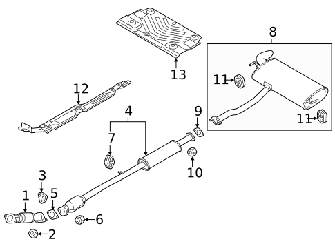 Exhaust Components for 2015 Hyundai Tucson #0