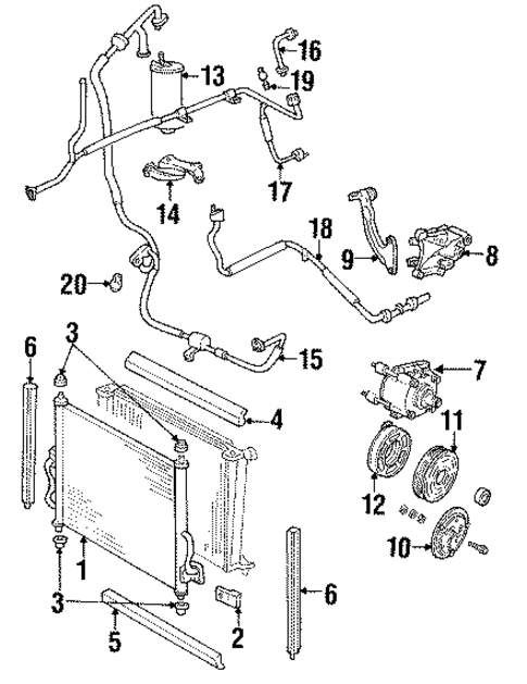Condenser, Compressor & Lines for 2001 Ford Windstar #0