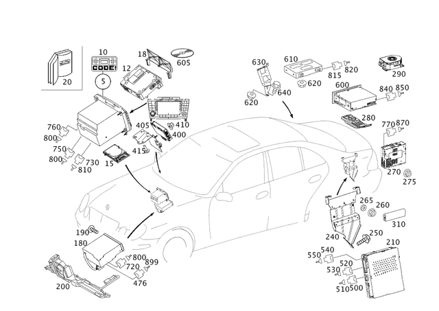 2118203797 - Electrical System: Operating Unit for Mercedes-Benz Image image