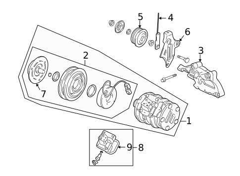 Condenser, Compressor & Lines for 1993 Acura NSX #0
