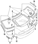 GA2A506H9 - : Reveal Molding Clip for Mazda: 626, MX-6 Image