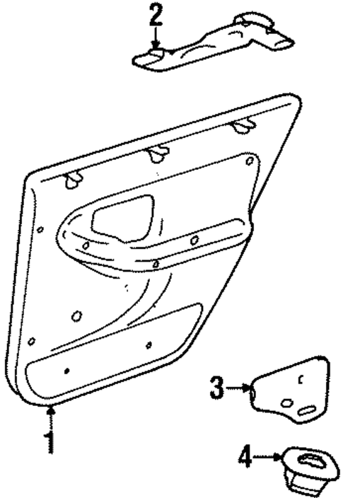 Interior Trim - Rear Door for 1997 Oldsmobile Achieva #0