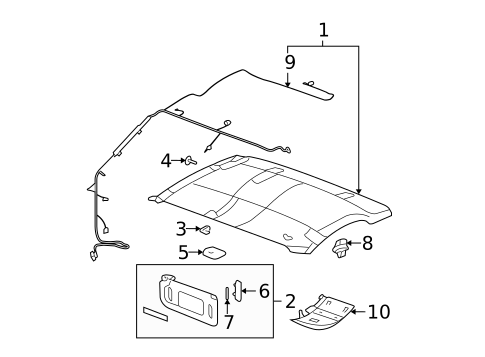 Interior Trim - Cab for 2008 Chevrolet Silverado 1500 #5
